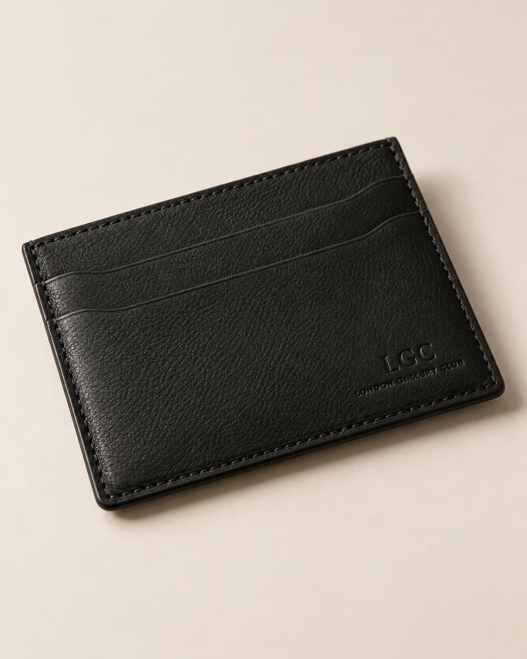card-holder — Laid flat, blind-debossed lockup